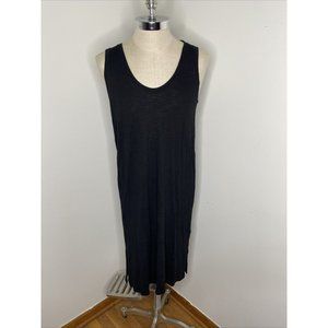 Madewell Maxi Dress Size L Black Tank Sleeveless Round Neck Long